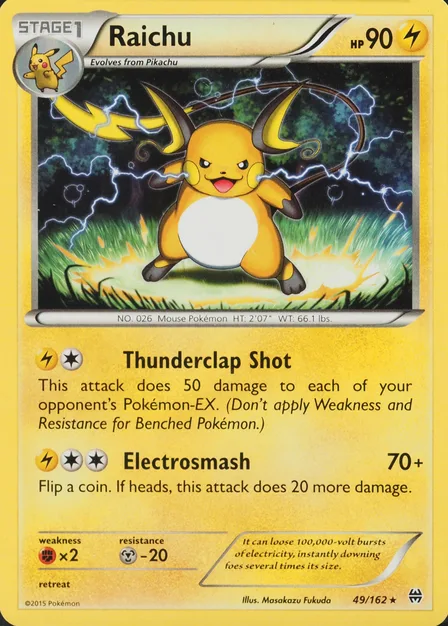 Placeholder card image of Raichu — Non-Holo — BREAKthrough — No. 49/162 — English