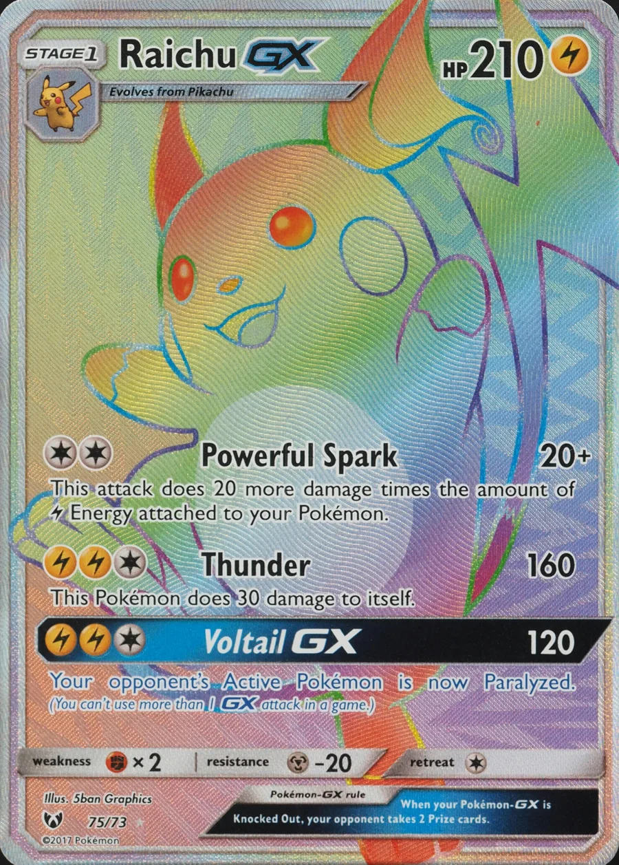 Placeholder front image of Raichu GX — Holofoil — Shining Legends — No. 75/73 — English