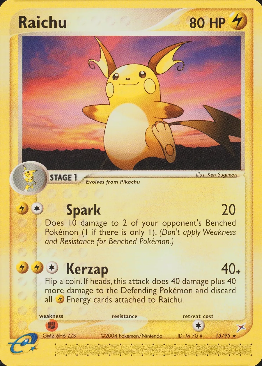 Placeholder front image of Raichu — Non-Holo — EX Team Magma vs Team Aqua — No. 13/95 — English