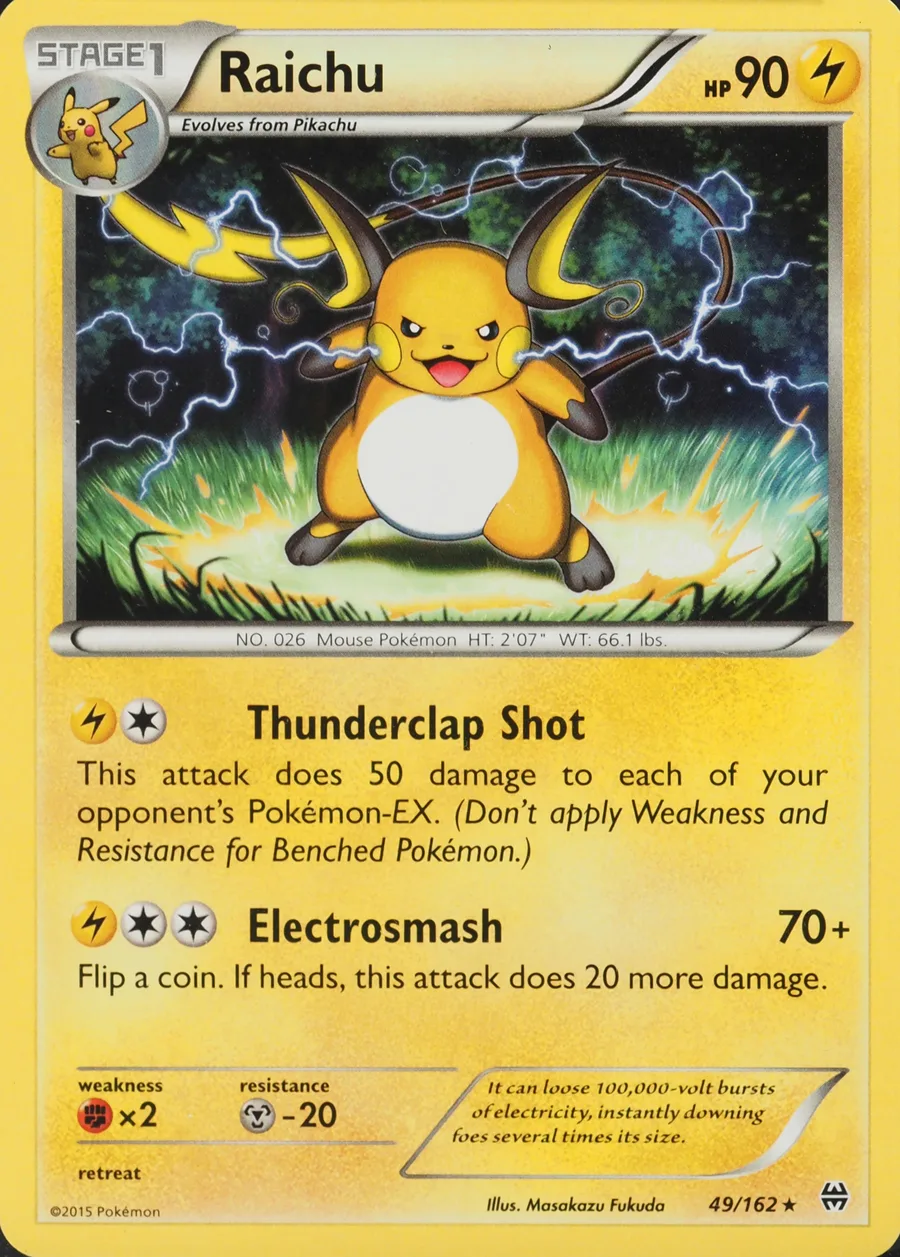 Placeholder front image of Raichu — Non-Holo — BREAKthrough — No. 49/162 — English