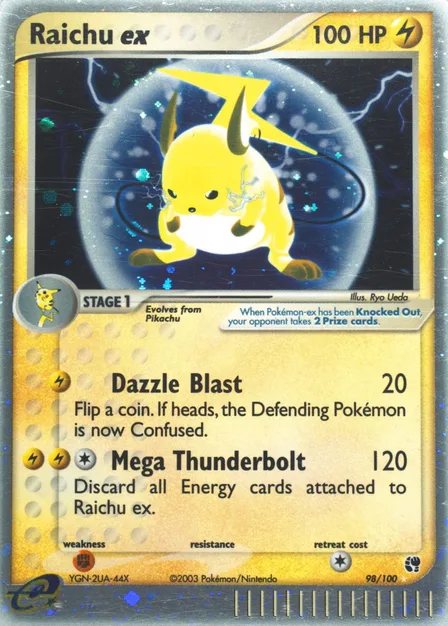 Placeholder card image of Raichu ex — Holofoil — EX Sandstorm — No. 98/100 — English