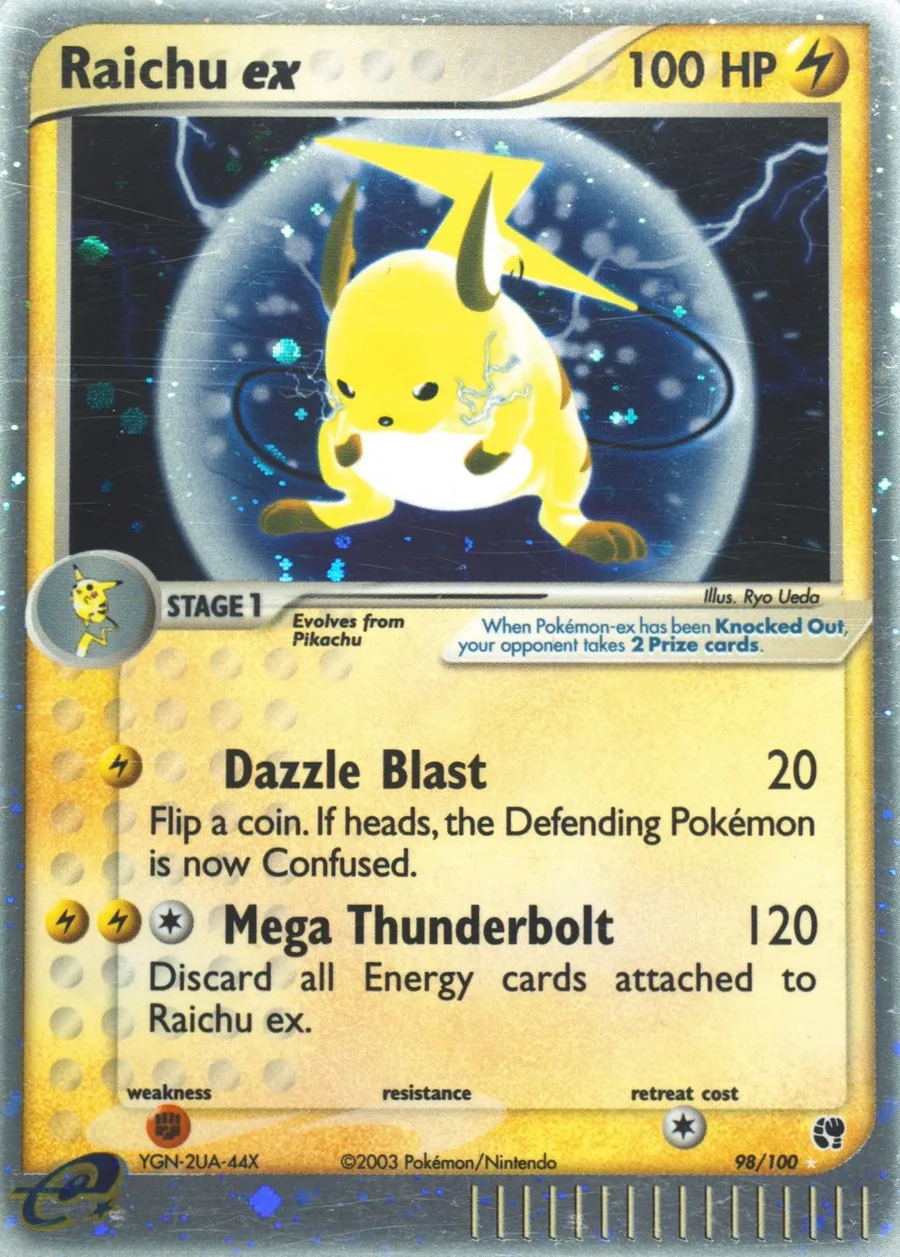 Placeholder front image of Raichu ex — Holofoil — EX Sandstorm — No. 98/100 — English