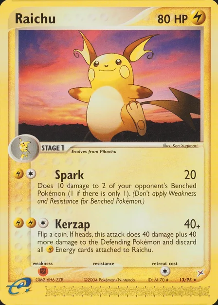 Placeholder card image of Raichu — Non-Holo — EX Team Magma vs Team Aqua — No. 13/95 — English