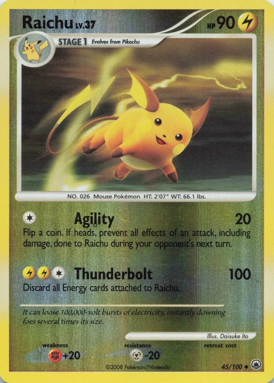 Placeholder front image of Raichu — Reverse Holofoil — Majestic Dawn — No. 45/100 — English