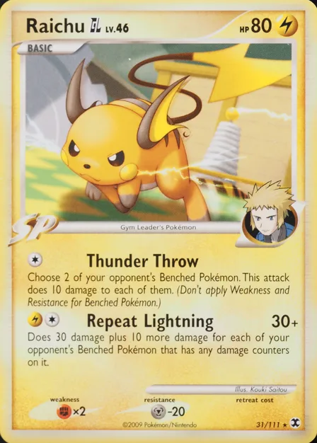 Placeholder card image of Raichu GL — Non-Holo — Rising Rivals — No. 31/111 — English