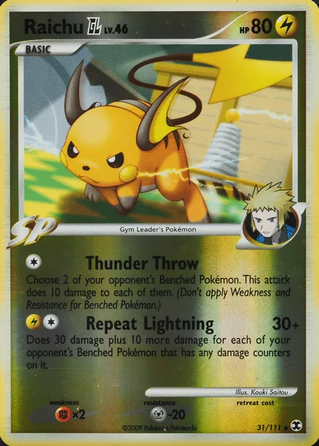 Placeholder card image of Raichu GL — Reverse Holofoil — Rising Rivals — No. 31/111 — English
