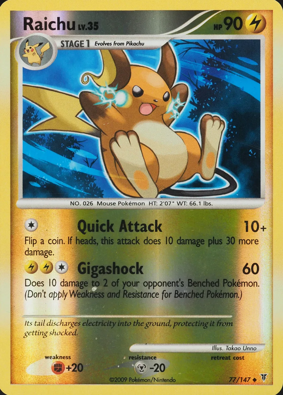 Placeholder front image of Raichu — Reverse Holofoil — Supreme Victors — No. 77/147 — English