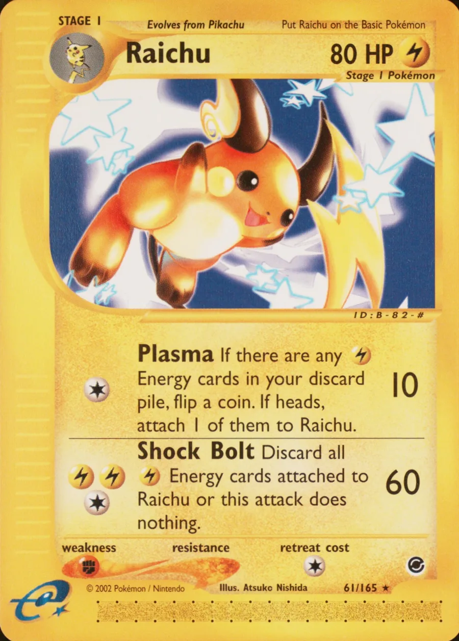 Placeholder front image of Raichu — Non-Holo — Expedition Base Set — No. 61/165 — English
