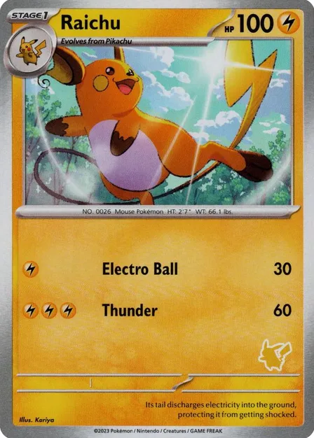 Placeholder card image of Raichu — Pikachu Deck Non-Holo — My First Battle — Unnumbered — English
