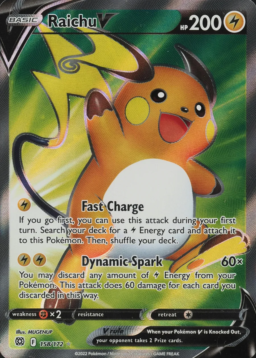 Placeholder front image of Raichu V — Holofoil — Brilliant Stars — No. 158/172 — English