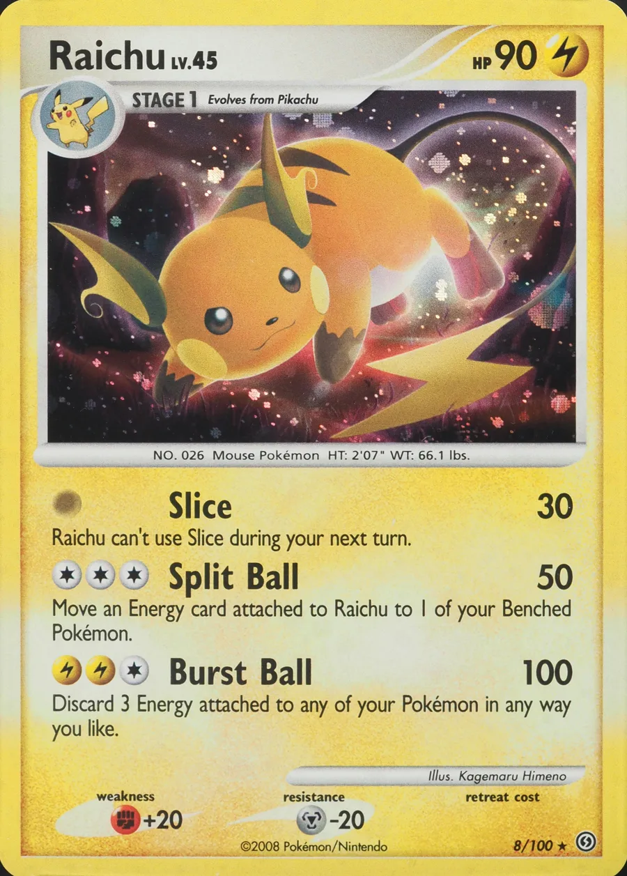 Placeholder front image of Raichu — Holofoil — Stormfront — No. 8/100 — English