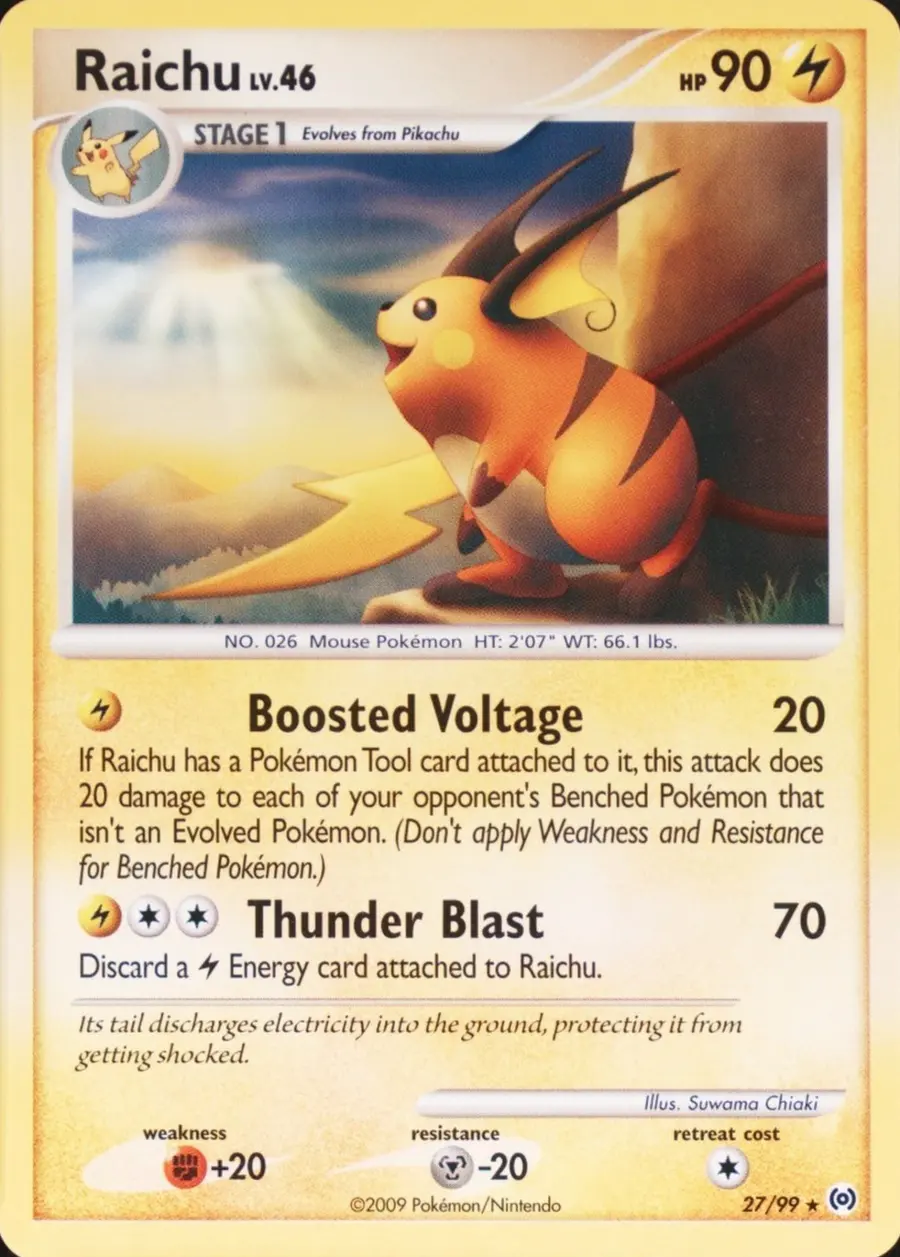 Placeholder front image of Raichu — Non-Holo — Arceus — No. 27/99 — English