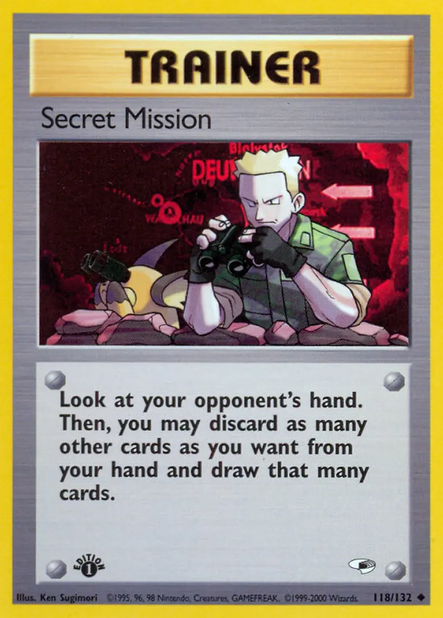 Placeholder front image of Raichu cameo on Secret Mission — 1st Edition — Gym Heroes — No. 118/132 — English