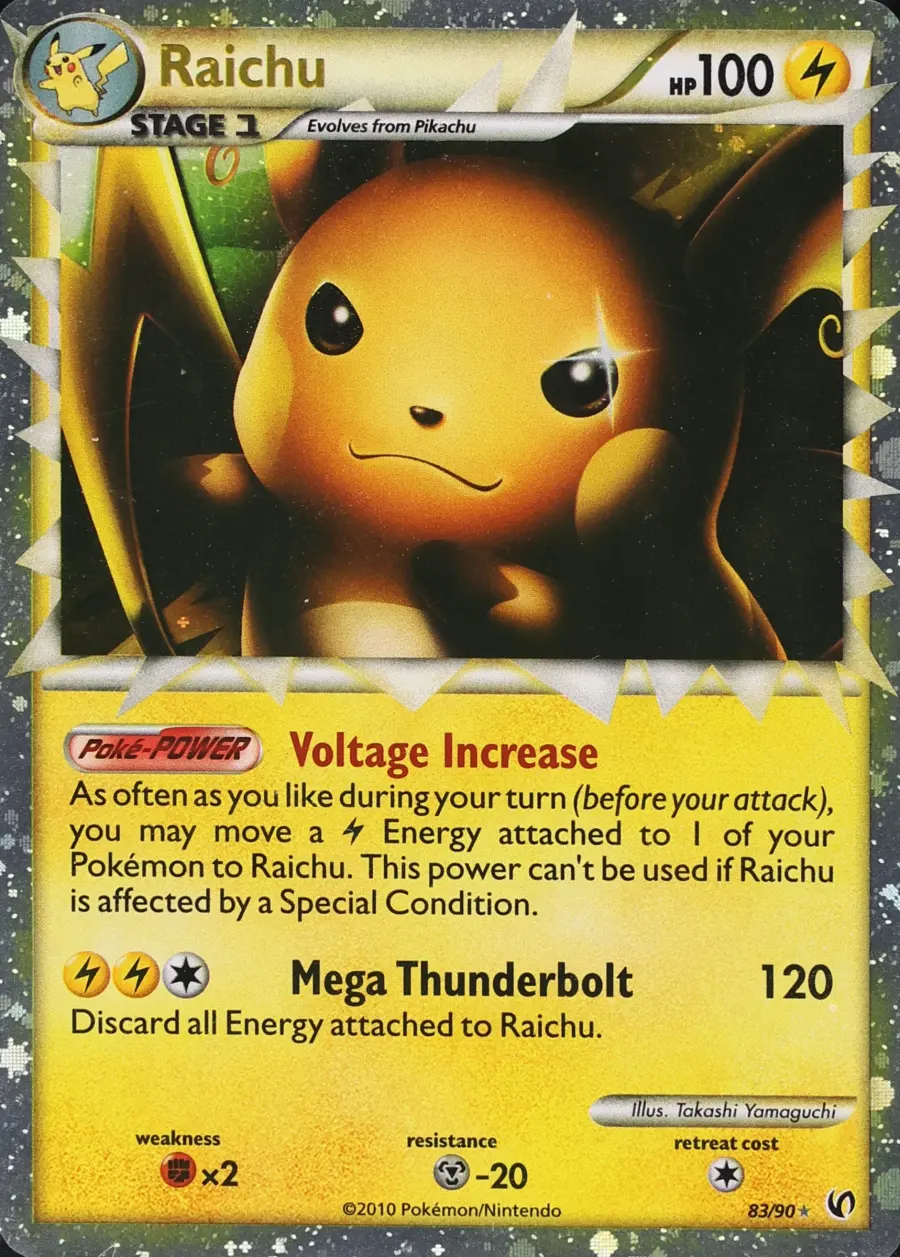 Placeholder front image of Raichu — Holofoil — HS—Undaunted — No. 83/90 — English