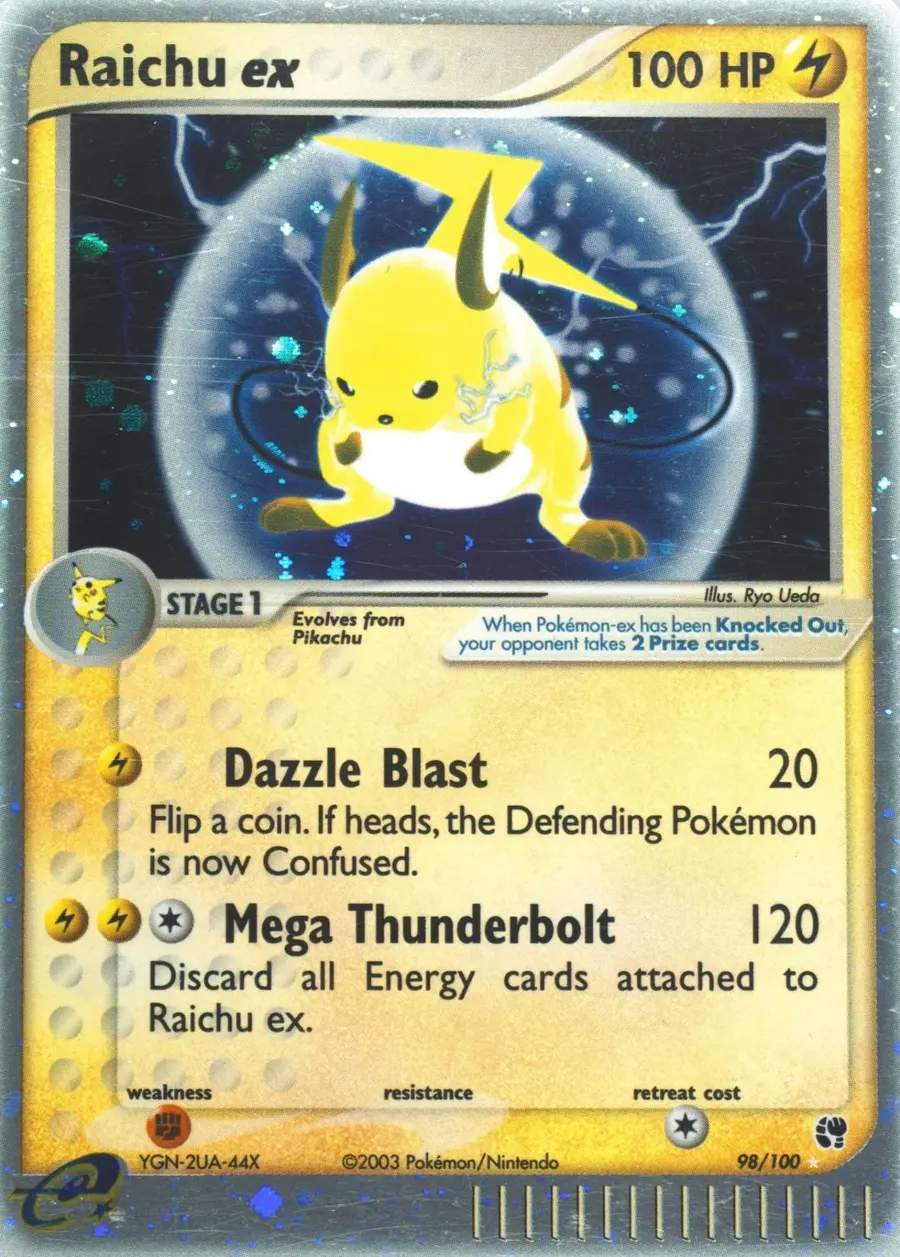 Placeholder front image of Raichu ex — Holofoil — EX Sandstorm — No. 98/100 — English