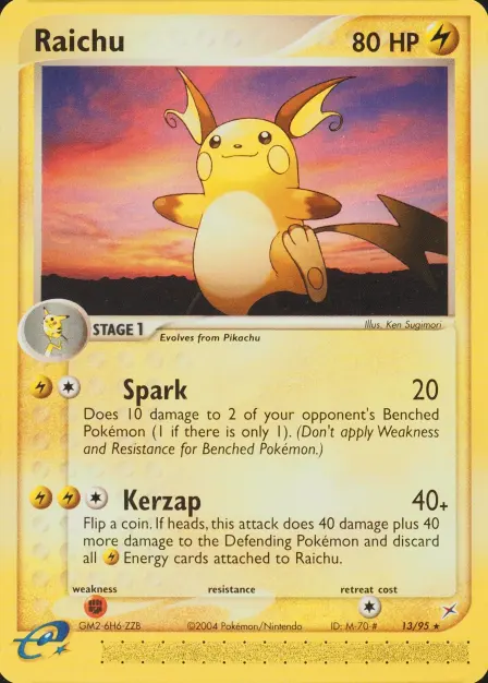 Placeholder card image of Raichu — Non-Holo — EX Team Magma vs Team Aqua — No. 13/95 — English