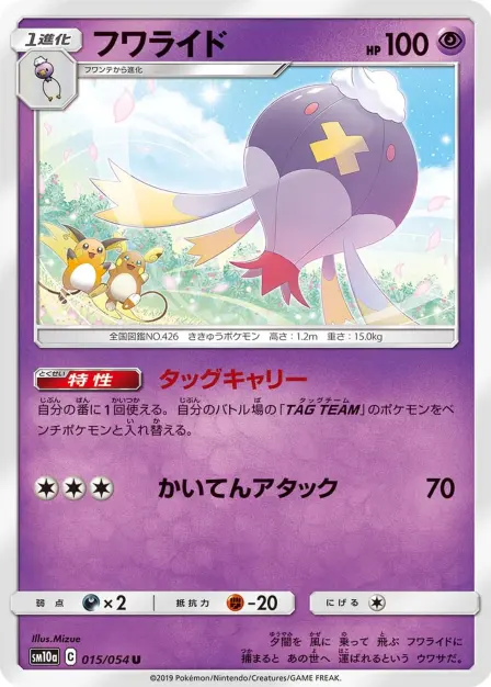 Placeholder card image of Raichu cameo on フワライド — Non-Holo — GG End — No. 015/054 — Japanese