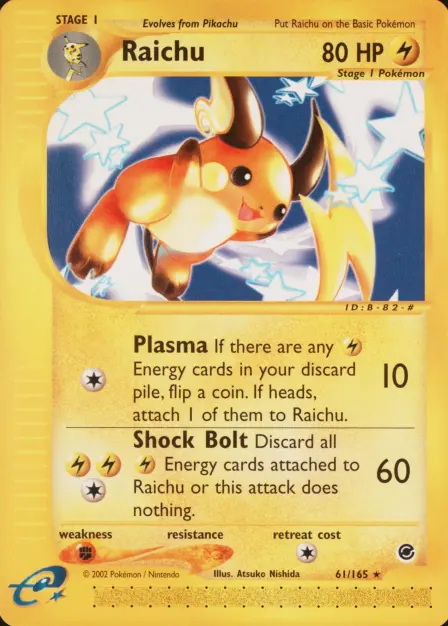 Placeholder card image of Raichu — Non-Holo — Expedition Base Set — No. 61/165 — English
