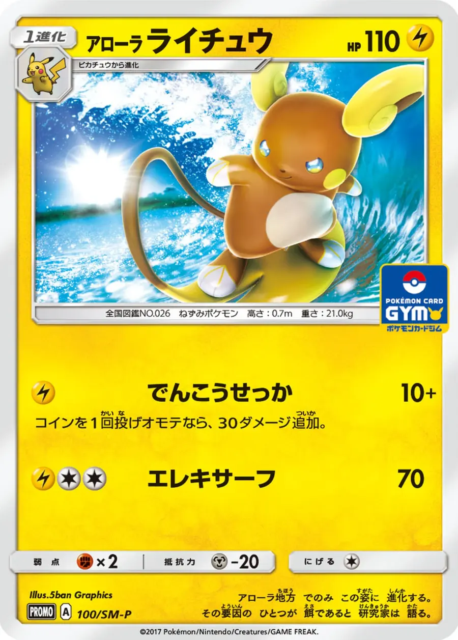 Placeholder front image of アローラ ライチュウ — Non-Holo Promo — SM-P Promotional Cards — No. 100/SM-P — Japanese