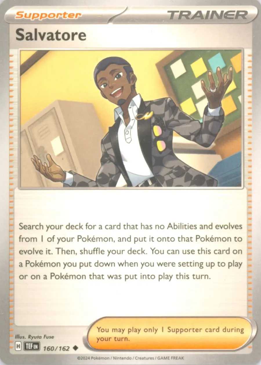 Placeholder front image of Raichu cameo on Salvatore — Non-Holo — Temporal Forces — No. 160/162 — English