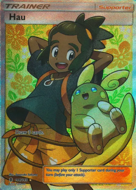 Placeholder card image of Raichu cameo on Hau — Full Art — Guardians Rising — No. 144/145 — English