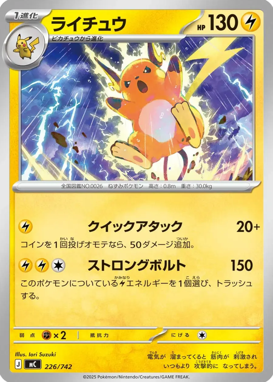 Placeholder front image of ライチュウ — Non-Holo Deck Printing — Start Deck 100 Battle Collection — No. 226/742 — Japanese