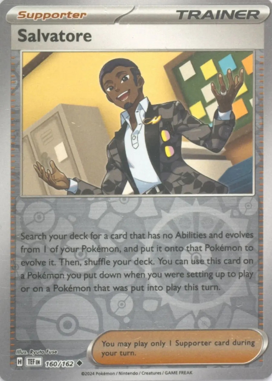 Placeholder front image of Raichu cameo on Salvatore — Reverse Holo — Temporal Forces — No. 160/162 — English