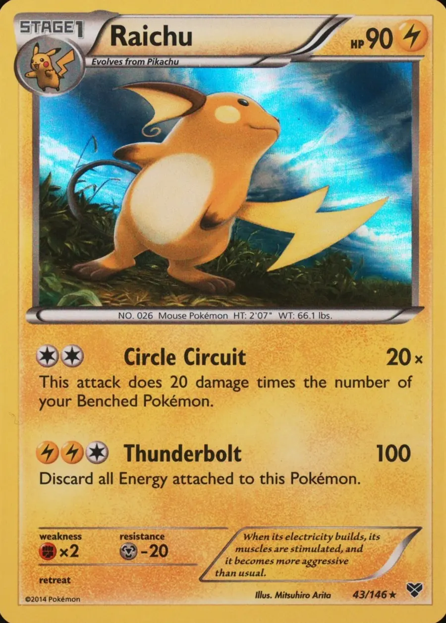Placeholder front image of Raichu — Holofoil — XY — No. 43/146 — English