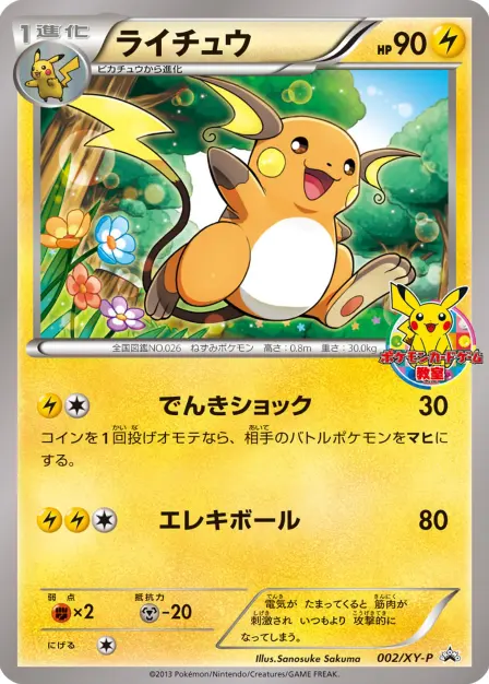 Placeholder card image of ライチュウ — Non-Holo Promo — XY-P Promotional Cards — No. 002/XY-P — Japanese