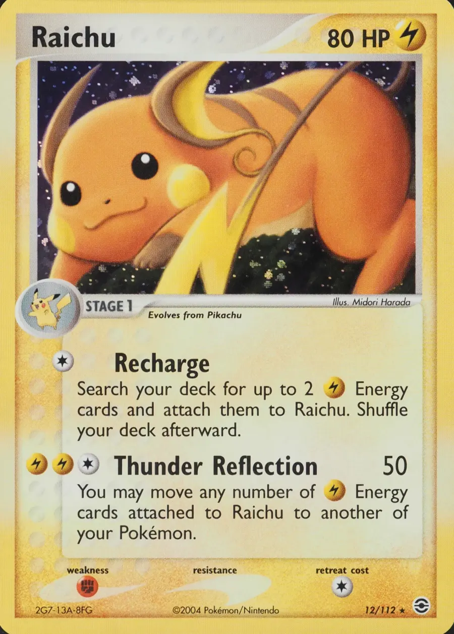 Placeholder front image of Raichu — Holofoil — FireRed & LeafGreen — No. 12/112 — English