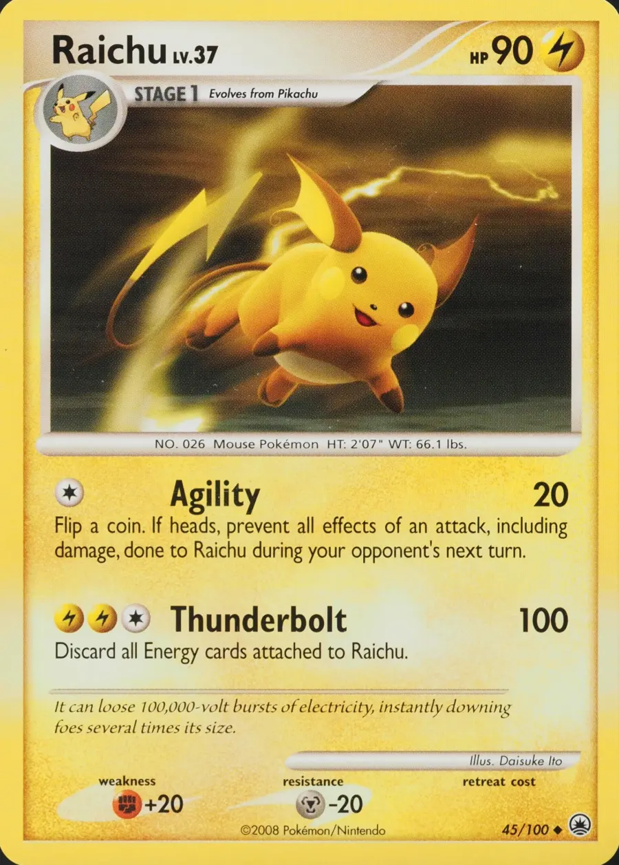 Placeholder front image of Raichu — Non-Holo — Majestic Dawn — No. 45/100 — English