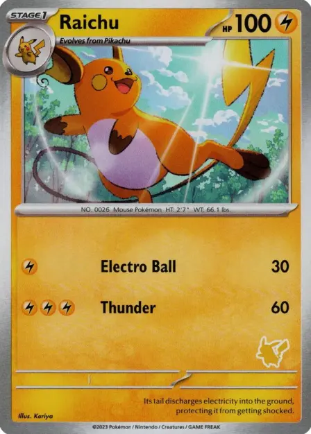 Placeholder card image of Raichu — Pikachu Deck Non-Holo — My First Battle — Unnumbered — English