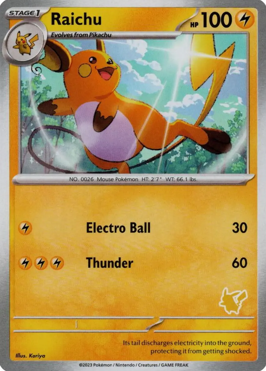 Placeholder front image of Raichu — Pikachu Deck Non-Holo — My First Battle — Unnumbered — English