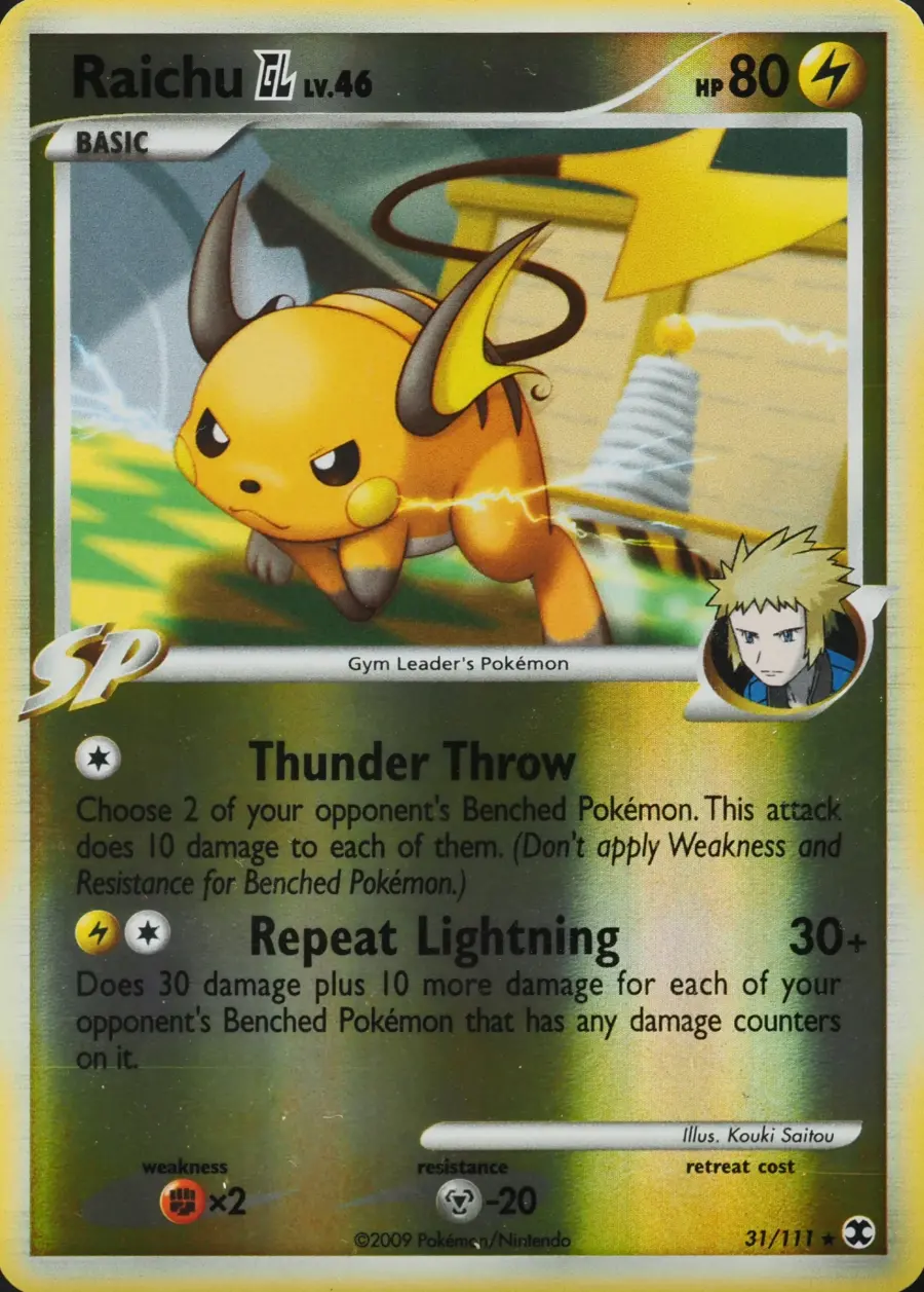 Placeholder front image of Raichu GL — Reverse Holofoil — Rising Rivals — No. 31/111 — English