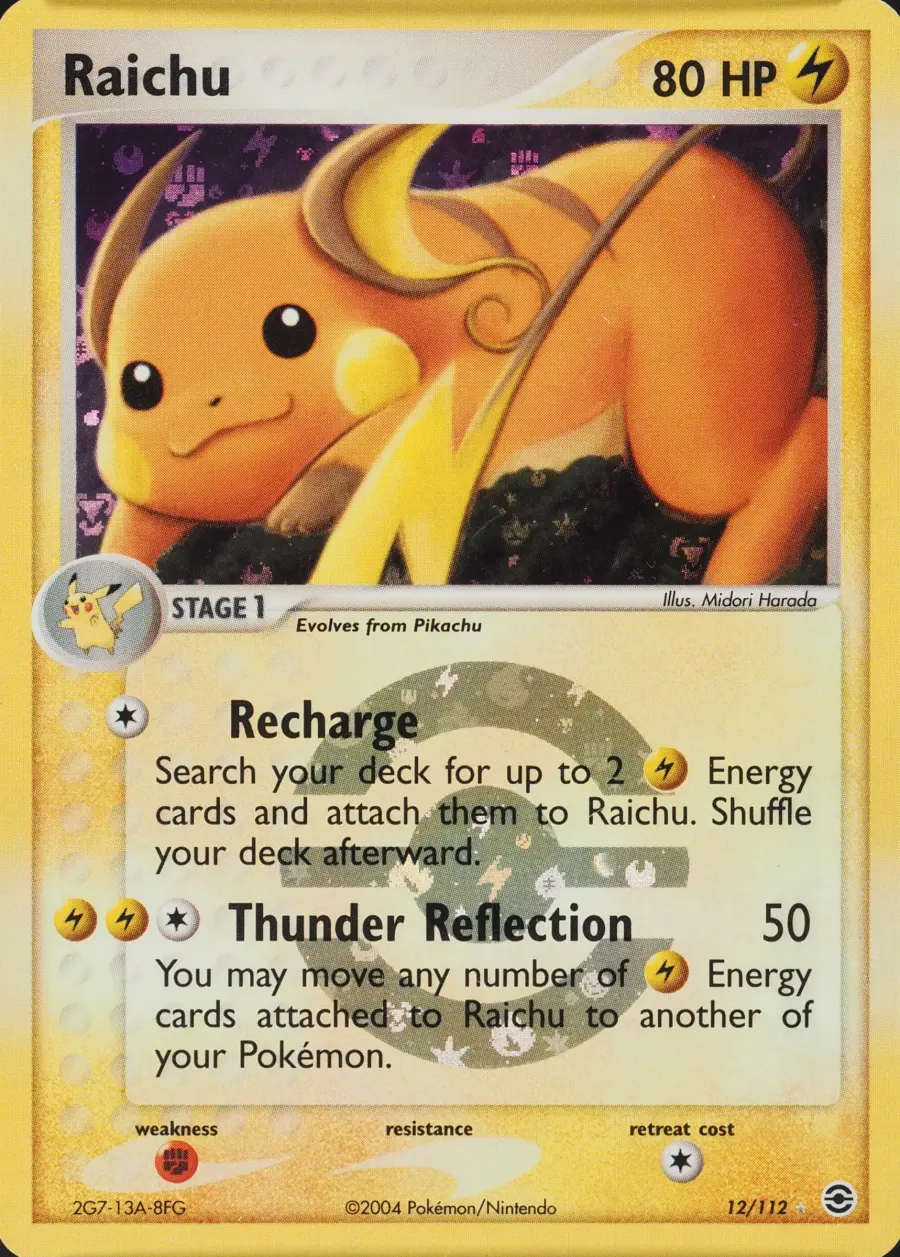 Placeholder front image of Raichu — Reverse Holofoil — FireRed & LeafGreen — No. 12/112 — English